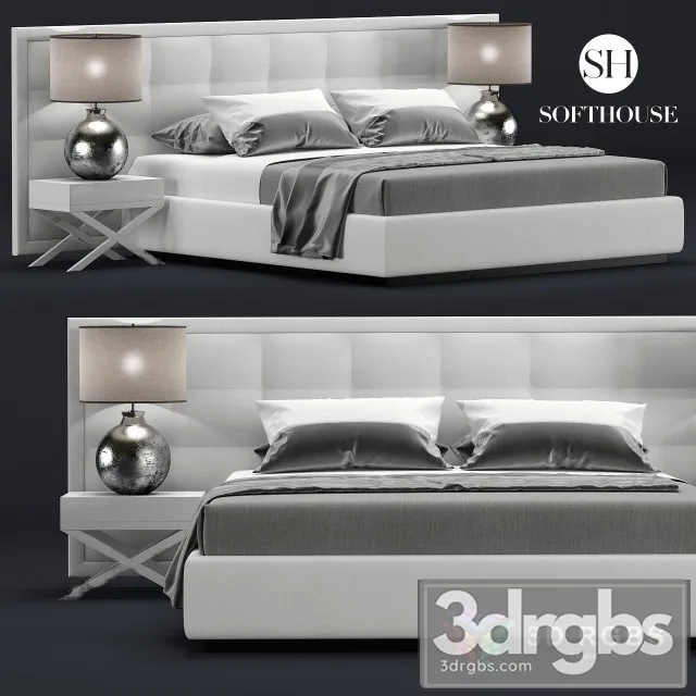 Jazz Moderm Bed 3D Model Download