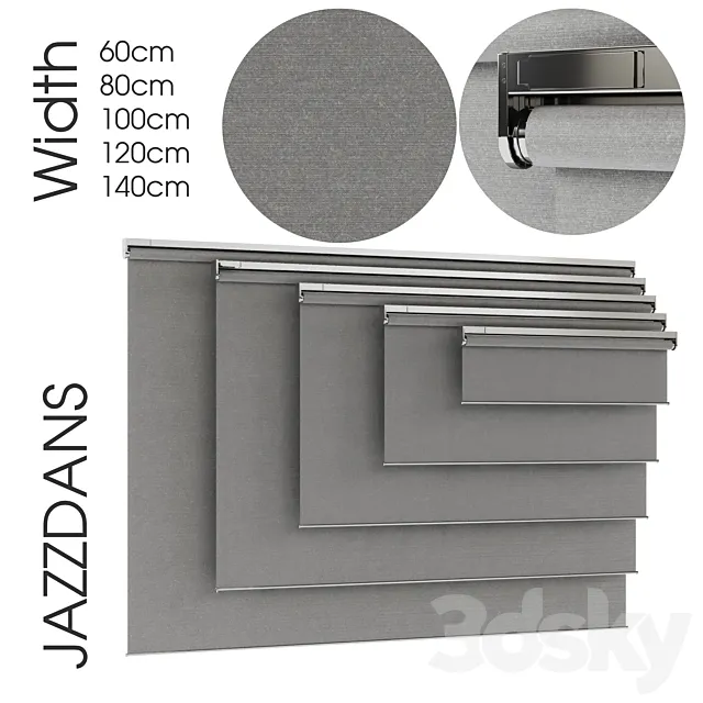 Jazzdans. Block-Out Roller Blind 3D Model Jazzdans. Block-Out Roller Blind 3D Model