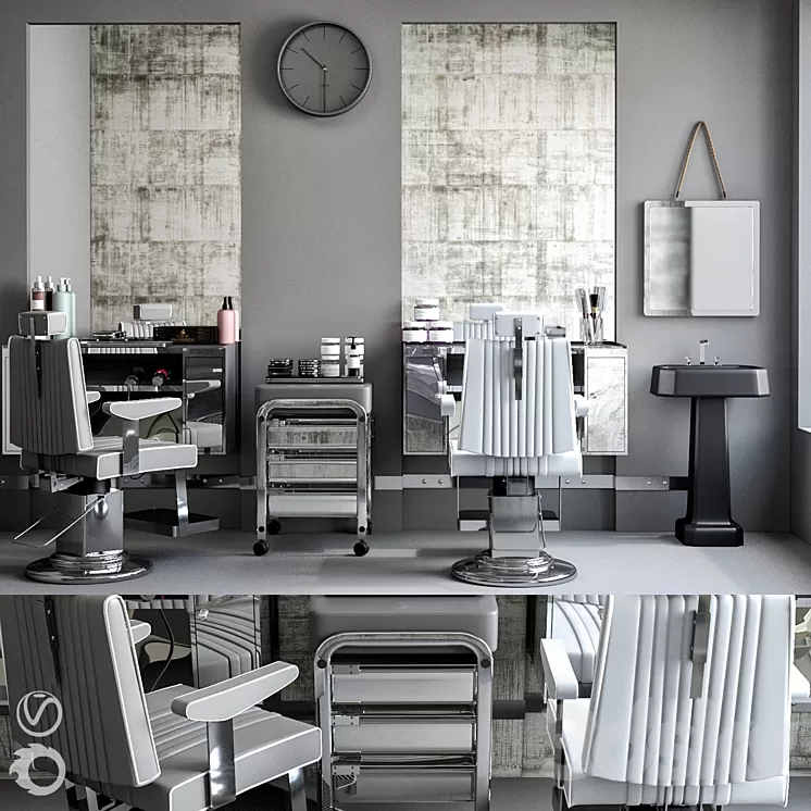 JC Barber Shop 2 3D Model