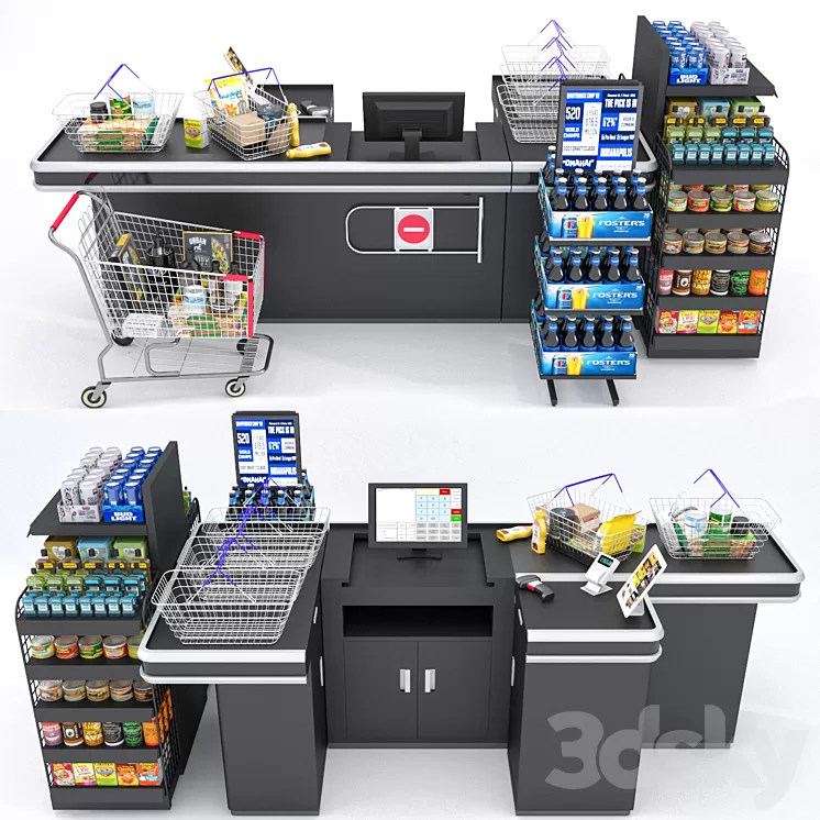 JC Checkout Counter 3D Model