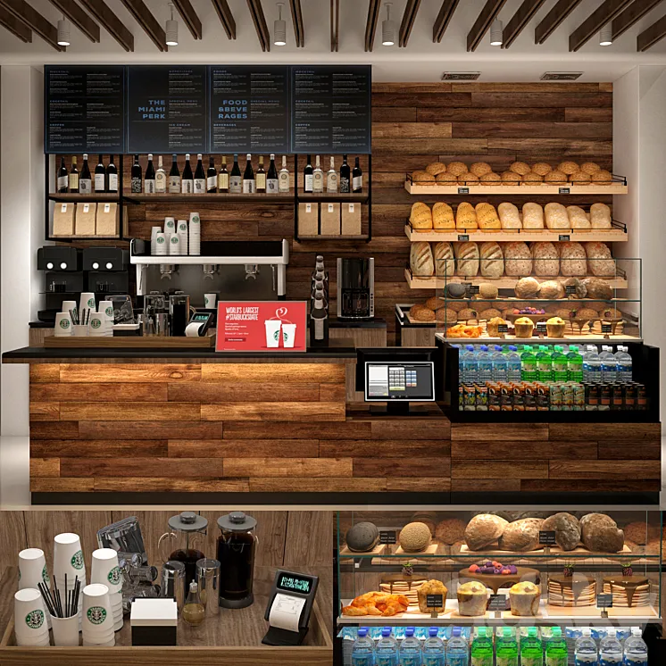 JC Coffee Shop 5 3D Model Free Download