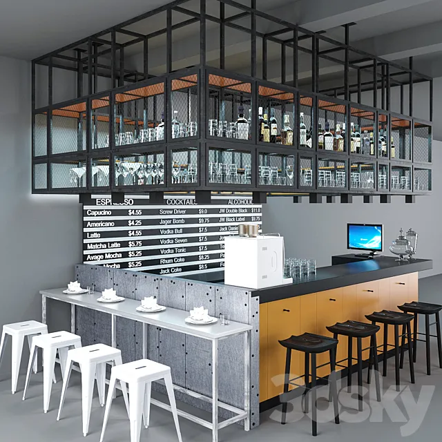 JC Counter Bar 1 3DModel
