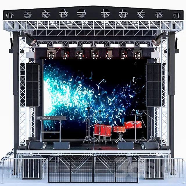 JC Mini Concert Stage 3 3D Model