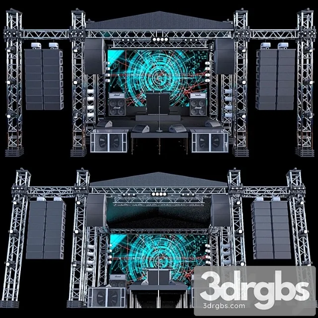 Jc Mini Concert Stage 3D Model Download