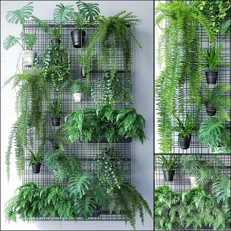 JC Wall Grid Plant Pot 3D Model JC Wall Grid Plant Pot 3D Model