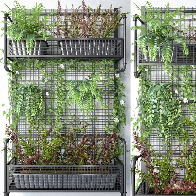 JC Wall Grid Plant Pot 5 3D Model JC Wall Grid Plant Pot 5 3D Model