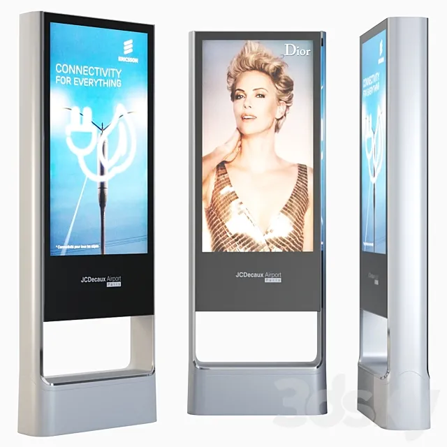 JCDecaux Advertising _ Advertising Stand 3D Model