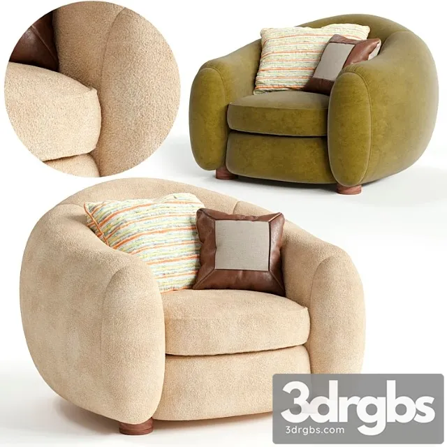 Jean Royer Ours Polaire Arm Chair 3D Model Download