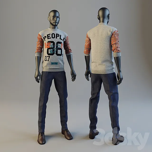 jeans + sweater 3D Model