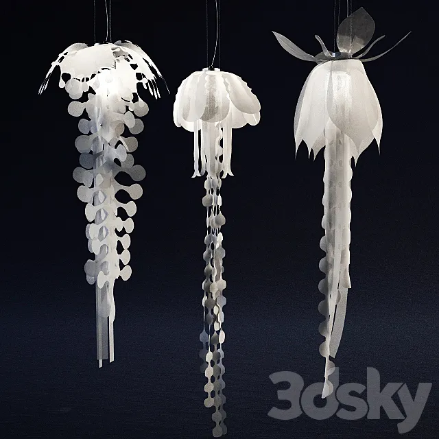 Jellyfish chandelier 3D Model Jellyfish chandelier 3D Model