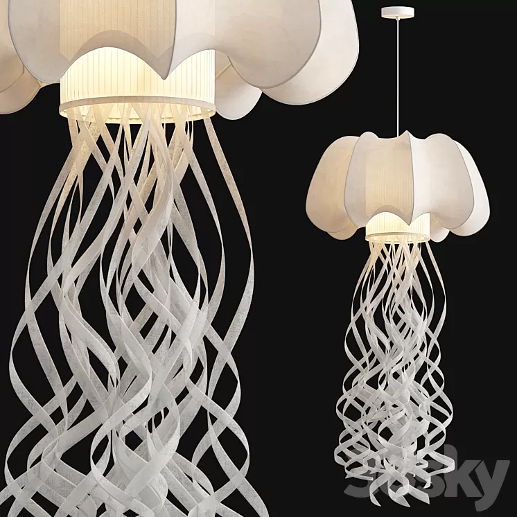 Jellyfish Pendant Light 3D Model Jellyfish Pendant Light 3D Model