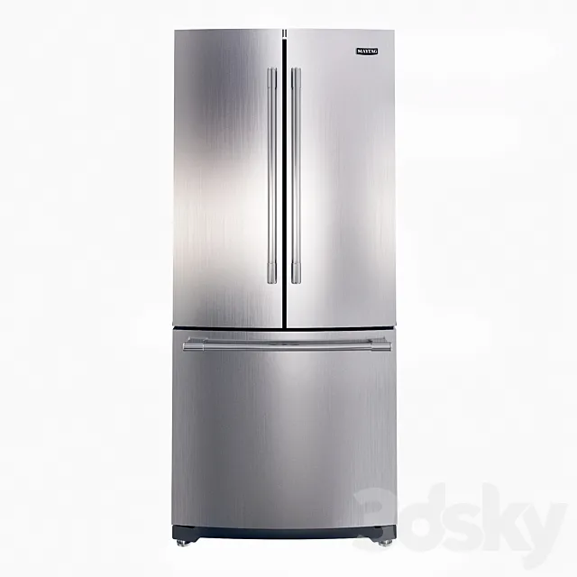Jenn-Air Counter Depth Stainless Steel French Door Bottom Freezer Refrigerator – JFC2290REP 3D Model