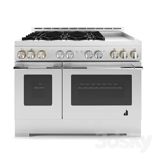 Jenn-Air Professional Gas Stove JGRP748HL 3D Model Jenn-Air Professional Gas Stove JGRP748HL 3D Model