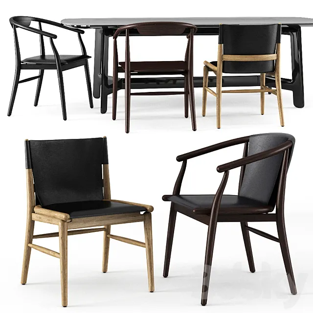 JENS CHAIRS and ALEX TABLE 3DModel