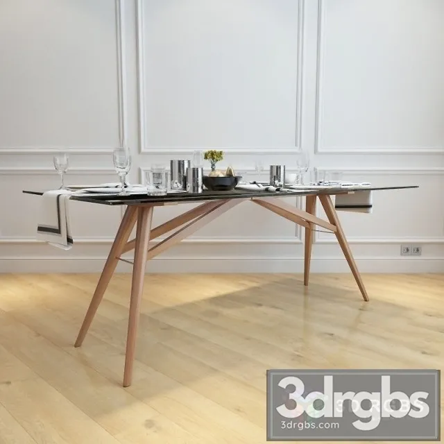 Jensen Dining Table 3D Model Download