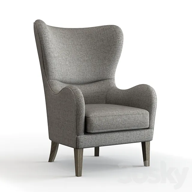 Jera Swoop Wing Chair 3D Model Jera Swoop Wing Chair 3D Model