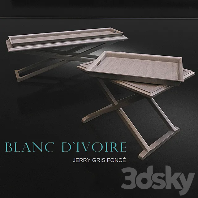 JERRY Gris Foncé and Cloud tables 3D Model