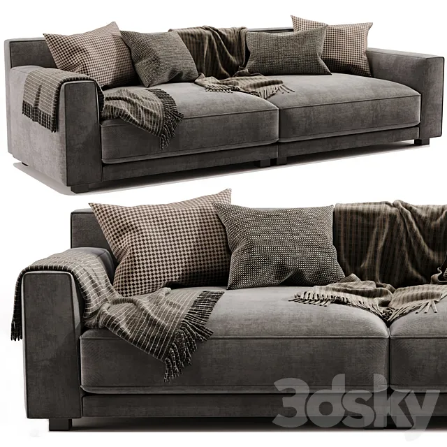 Jesse Daniel Chaise 2 Seater Sofa 3D Model Jesse Daniel Chaise 2 Seater Sofa 3D Model