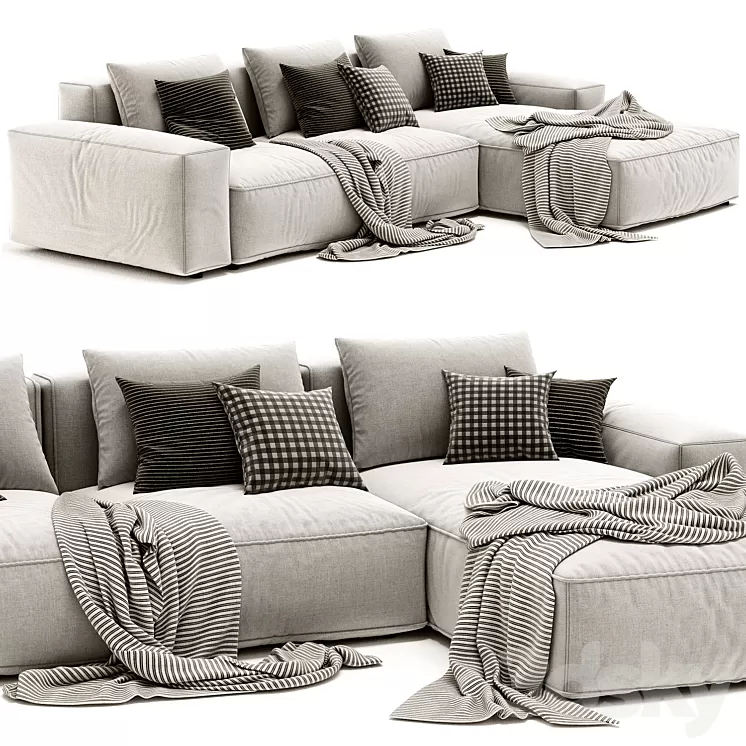 Jesse Daniel Chaise Longue Sofa 3D Model Free Download