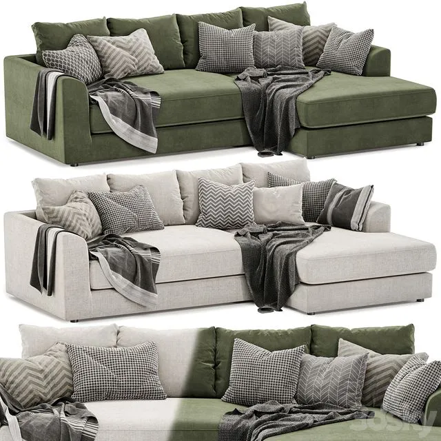 Jessie Facing Chaise Sofa 3D Model Jessie Facing Chaise Sofa 3D Model