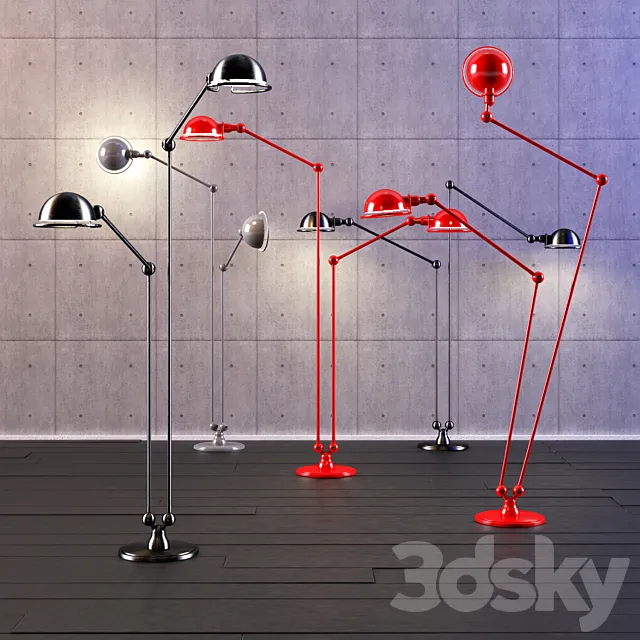 Jielde Loft Twin floor light 3DModel Jielde Loft Twin floor light 3DModel