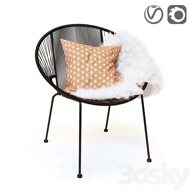 Joalie armchair 3D Model