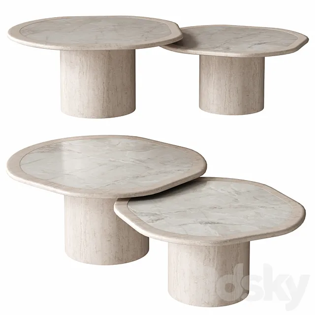 JOAN DUO ONYX COFFEE TABLE 3D Model JOAN DUO ONYX COFFEE TABLE 3D Model