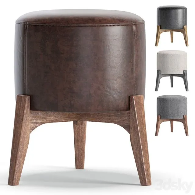 Jodi pouf Velvet and Leather made by Cosmo 3D Model Jodi pouf Velvet and Leather made by Cosmo 3D Model