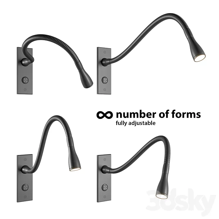 John Cullen: Cama Reading Light 3D Model John Cullen: Cama Reading Light 3D Model