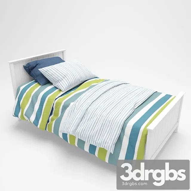 John Lewis Ashton Bedsteads Single White 3D Model Download