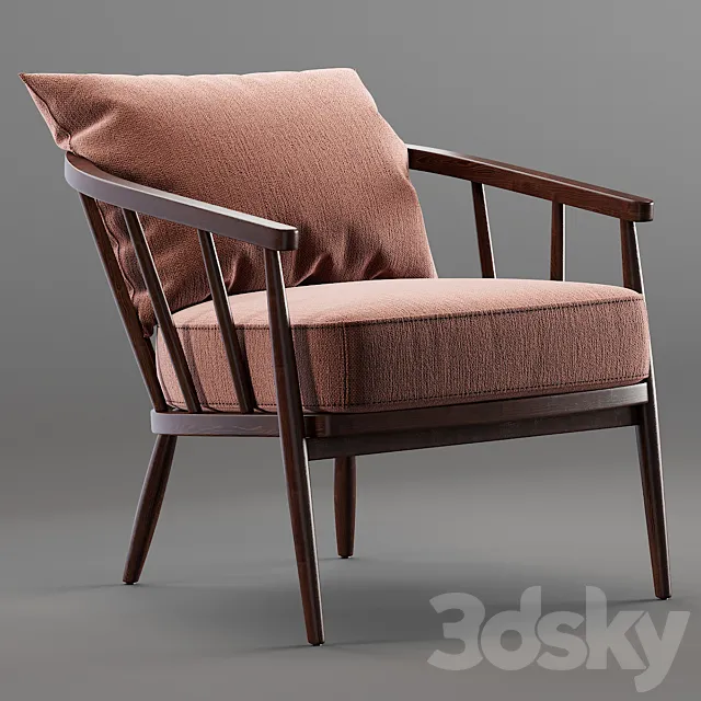 John Lewis- Croft Collection Frome Armchair 3D Model John Lewis- Croft Collection Frome Armchair 3D Model