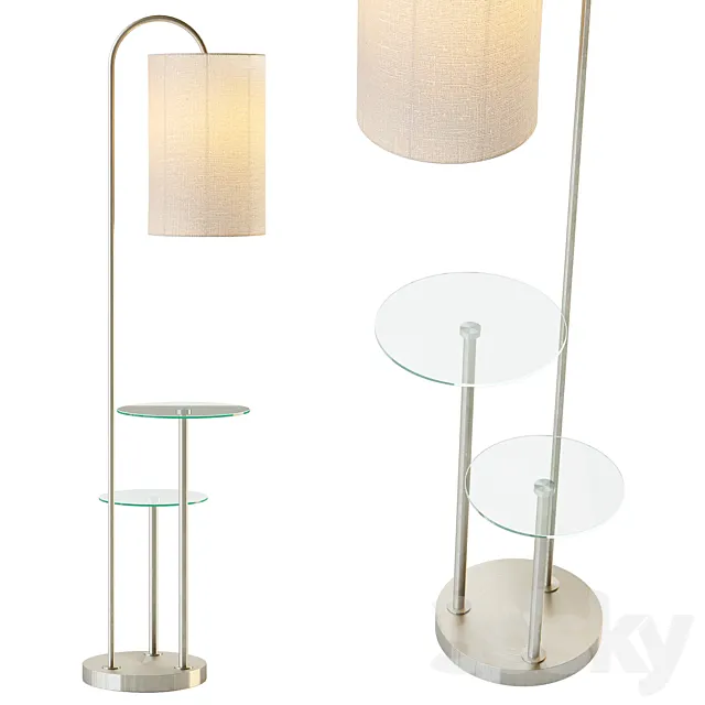 John Lewis Duo Shelf Floor Lamp 3D Model