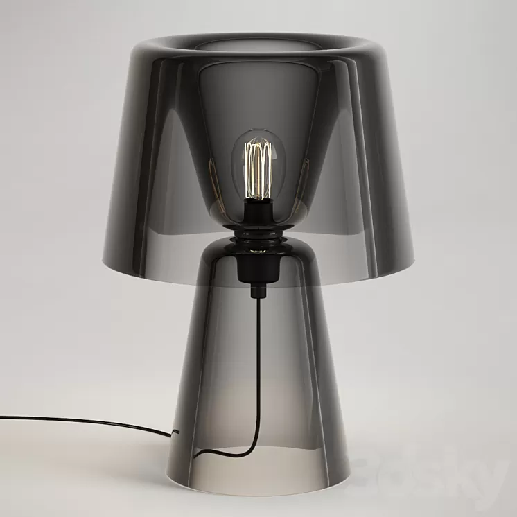 John Lewis Large Glass Table Lamp Smoke 3D Model John Lewis Large Glass Table Lamp Smoke 3D Model