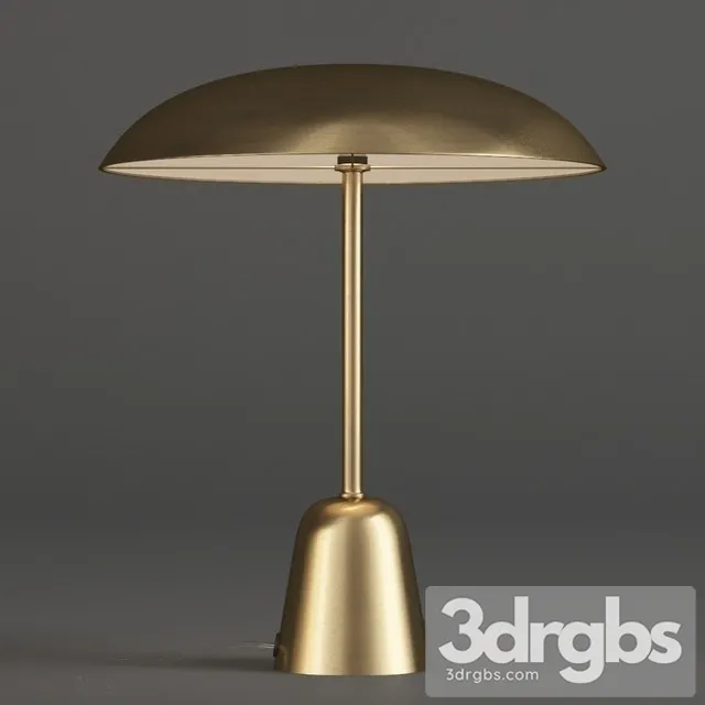 John Lewis LED Table Lamp Satin Brass 3D Model Download