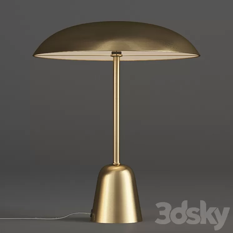 John Lewis LED Table Lamp Satin Brass 3D Model John Lewis LED Table Lamp Satin Brass 3D Model