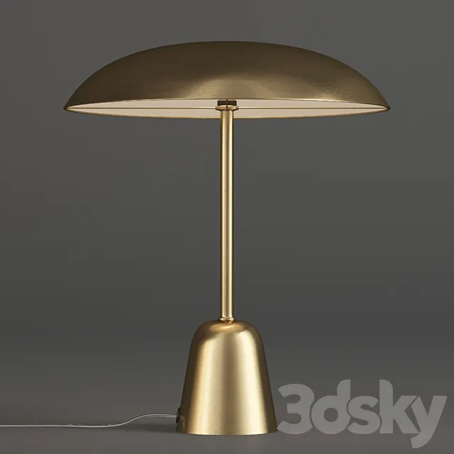 John Lewis LED Table Lamp Satin Brass 3DModel John Lewis LED Table Lamp Satin Brass 3DModel