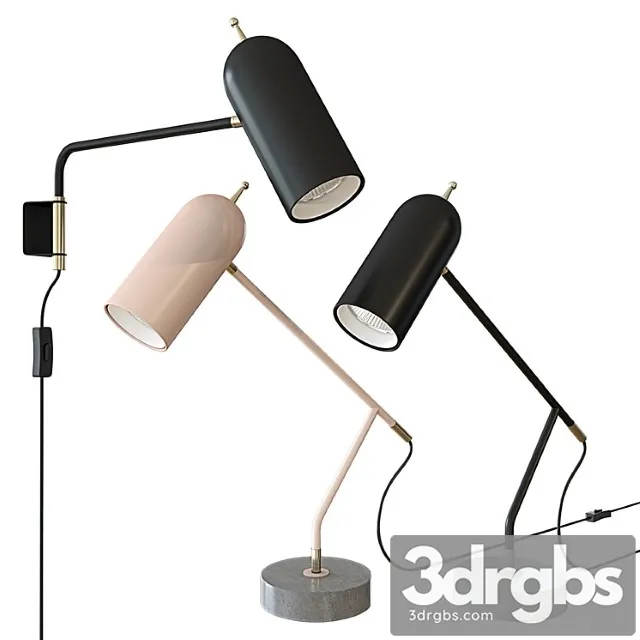 John lewis no.045 led wall light black 3D Model Download