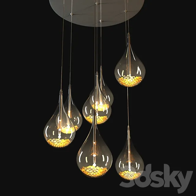 john lewis sebastian 7 light drop ceiling light 3DModel john lewis sebastian 7 light drop ceiling light 3DModel