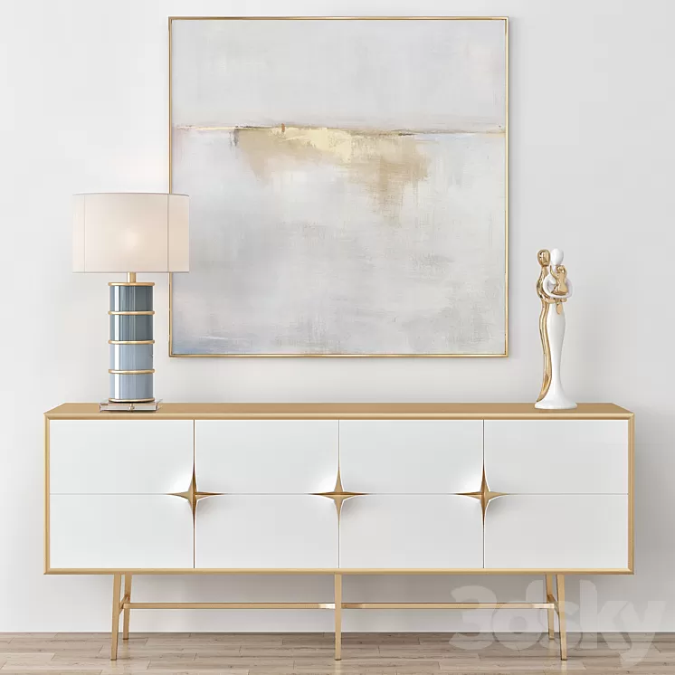 John Richard Buffet Sideboard 3D Model John Richard Buffet Sideboard 3D Model