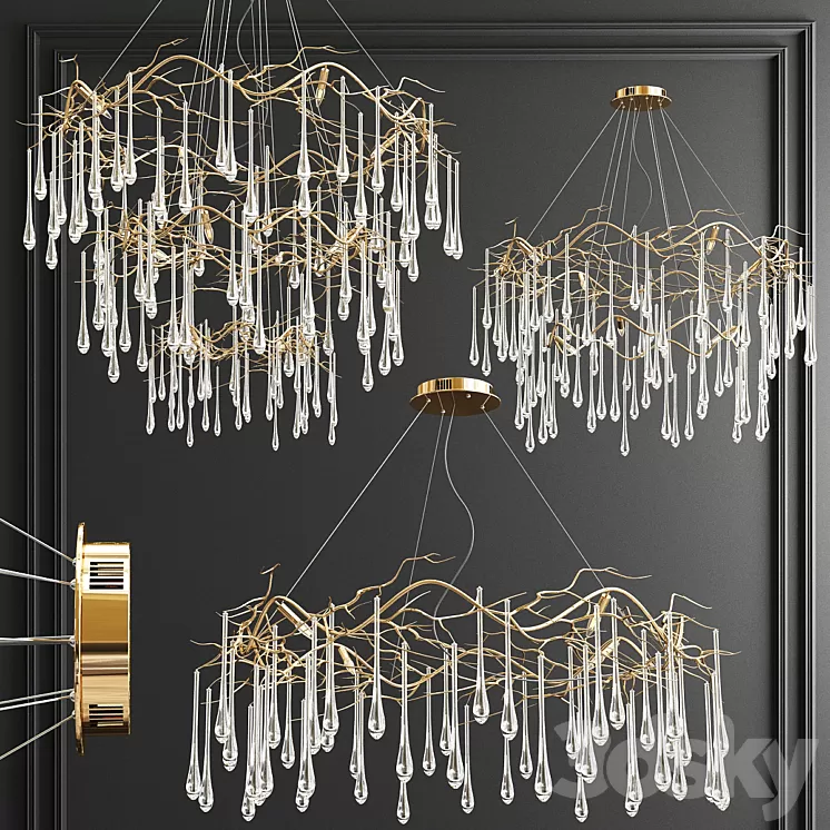 John Richard Chandelier – 3 type 3D Model John Richard Chandelier – 3 type 3D Model