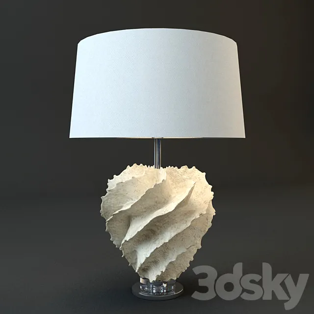 John-Richard Collection Rustic Spiral Table Lamp 3DModel