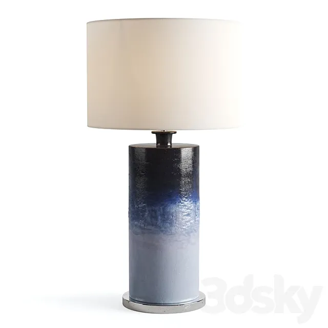 John Richard Deep-sea Indigo Table Lamp 3D Model John Richard Deep-sea Indigo Table Lamp 3D Model