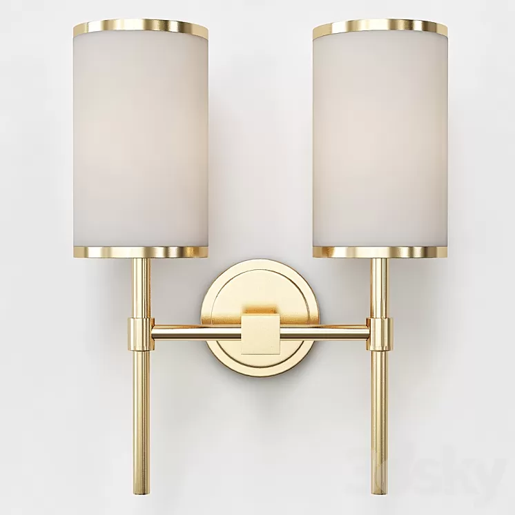 John Richard Modern Brass Wall Sconce 3D Model