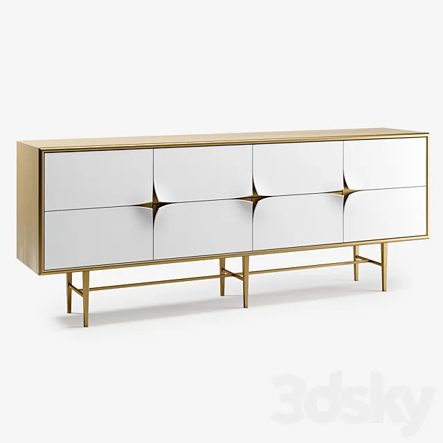 John-Richard: Pared Sideboard Console 3D Model John-Richard: Pared Sideboard Console 3D Model