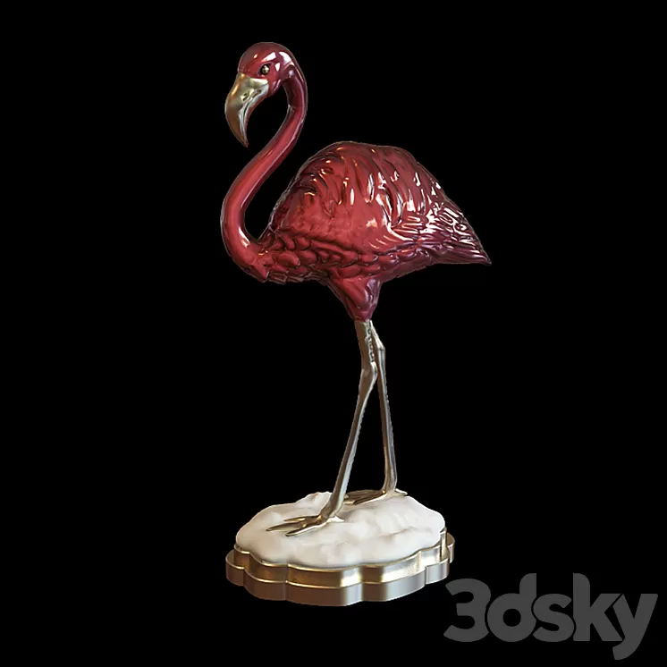 John-Richard Porcelain Pink Flamingo 3D Model
