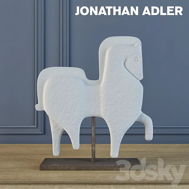 Jonathan Adler _ Prancing Horse Sculpture 3D Model