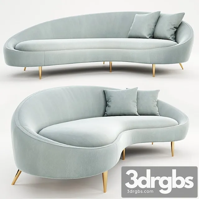 Jonathan adler ether curved sofa 2 3D Model Download Jonathan adler ether curved sofa 2 3D Model Download