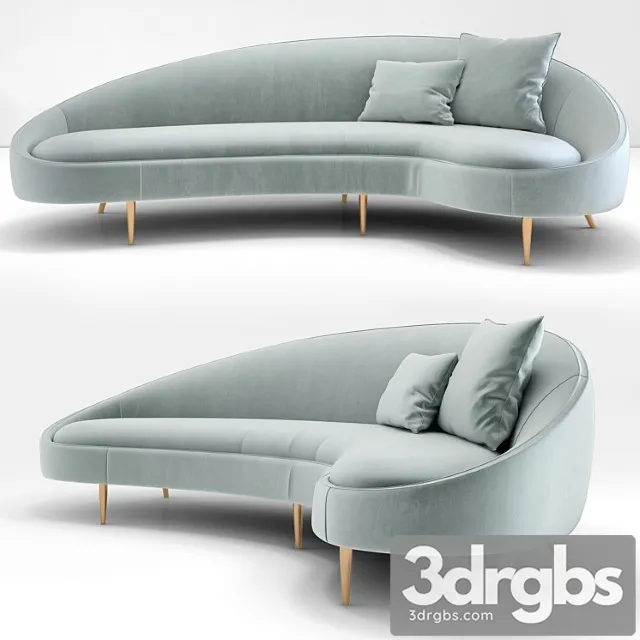 Jonathan adler ether curved sofa_2 2 3D Model Download Jonathan adler ether curved sofa_2 2 3D Model Download