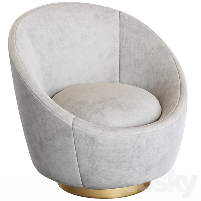 Jonathan Adler Ether Swivel Chair 3D Model
