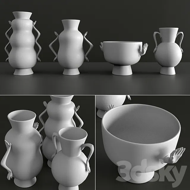 Jonathan Adler – Eve vases set 3DModel